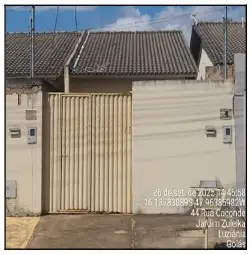 Imóvel em leilão - RUA CACONDE, N. SN, GL A LT 09 QD 22 CS 02, JARDIM ZULEIKA, LUZIANIA, GO