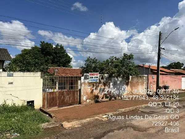 Imóvel em leilão - QUADRA QUADRA 3, N. SN,  LT 27, JARDIM SANTA LUCIA, AGUAS LINDAS DE GOIAS, GO