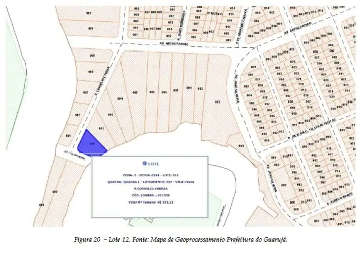 Terreno em leilão em Guarujá