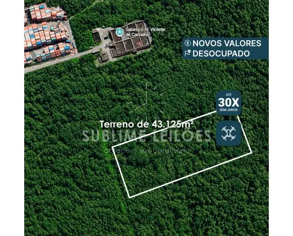 Terrenos em leilão em Guarujá