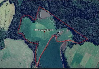 Parte ideal de 50% do terreno rural com área total de 129.620,00m² - Denominado Fazenda Laranjeiras - Porto Barreiro/PR