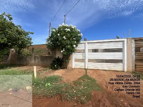 Imóvel em leilão - RUA VITORIA ZARDO, N. 2108, CS 01, QD 46 LT 12, JARDIM SANTA EMILIA, CAMPO GRANDE, MS