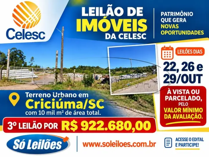 Terreno em leilão em Criciúma