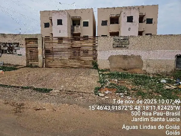Imóvel em leilão - QUADRA 04, N. SN, Apto 302, BL A LT 12-D RUA PAU BRASIL, JARDIM SANTA LUCIA, AGUAS LINDAS DE GOIAS, GO