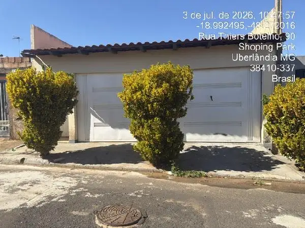 Imóvel em leilão - RUA THIERS BOTELHO, N. 165, RESIDENCIAL TAPAJÓS  ANTIGA RUA SP 149, SHOPPING PARK, UBERLANDIA, MG