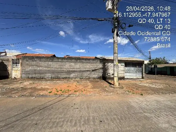 Imóvel em leilão - QUADRA  44, N. SN, CS 02 LT 13, PARQUE NAPOLIS A, CIDADE OCIDENTAL, GO