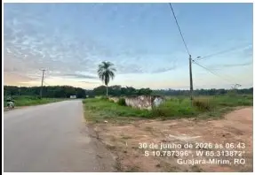 Leilão Extrajudicial de Terreno em Guajará-Mirim - Estrada do Palheta, N. 00, Área do Setor III, Setor III, Guajara-mirim, Ro