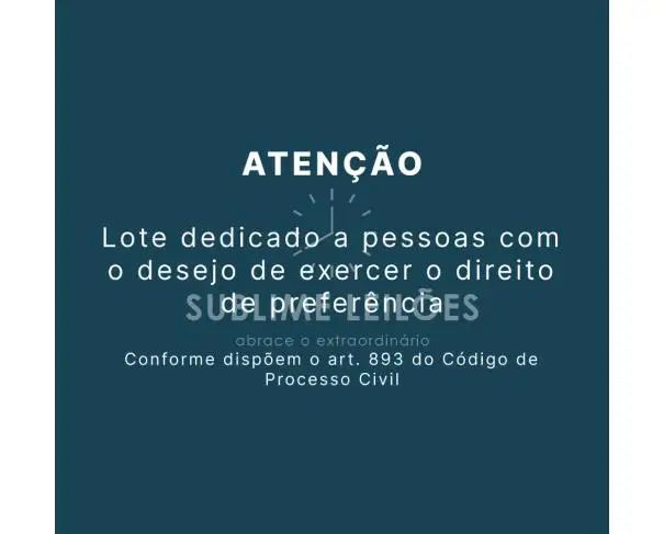 Lote principal | Exercício de preferência