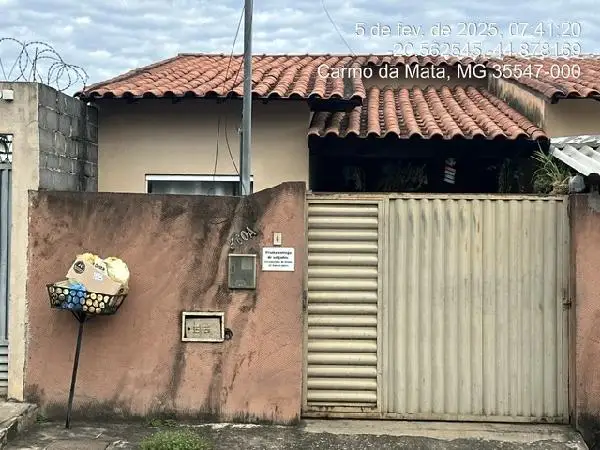 Imóvel em leilão - RUA JOSE DOMINGOS FILHO, N. 360-A, QD 01 LT 07, BOM JESUS, CARMO DA MATA, MG