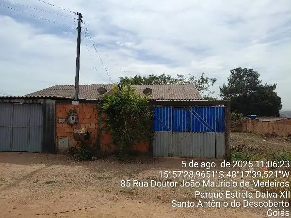 Imóvel em leilão - QD 40, N. SN, LT 2B RUA DR JOAO MAURICIO DE MEDEIROS, PARQUE ESTRELA DALVA XII, SANTO ANTONIO DO DESCOBERTO, GO