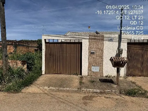 Imóvel em leilão - RUA 11, N. SN, CS 02, LT 07, QD 15, CIDADE INDUSTRIAL FRACAROLI, LUZIANIA, GO