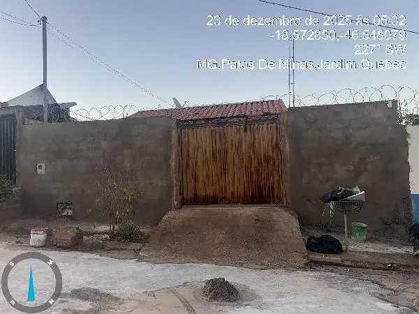 Imóvel em leilão - RUA SEBASTIAO REINALDO SOBRINHO, N. 18, LT 02, QD A19, JARDIM QUEBEC, PATOS DE MINAS, MG