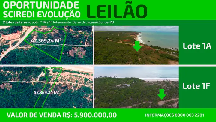 Terreno em leilão em Conde
