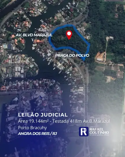 ÁREA 19.144M² COM TESTADA DE 418M PARA AV. BLVD. MARAZUL - COND PORTO BRACU...