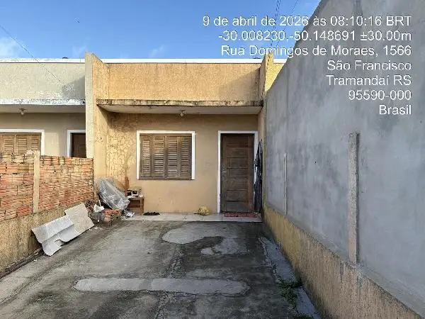 Imóvel em leilão - RUA DOMINGOS DE MORAES, N. 1568, CS 02 QD 272 LT 32, ZONA NOVA SUL, TRAMANDAI, RS