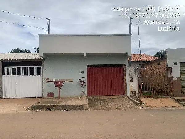Imóvel em leilão - QUADRA 571, N. LT 08, CS 01 VG 01, PARQUE ESTRELA DALVA X, LUZIANIA, GO