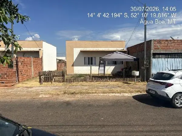 Leilão Extrajudicial de Casa em Água Boa - Rua Bc22, N. 341, Lt 23 Qd 15, Água Boa, Agua Boa, Mt