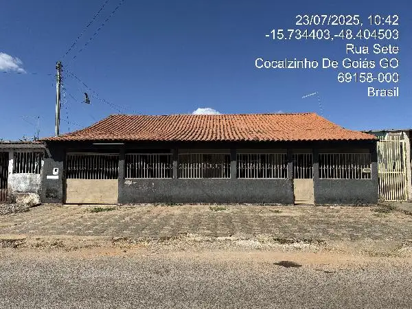 Imóvel em leilão - RUA 07 QUADRA 66 LOTE 17, N. SN,, GIRASSOL, COCALZINHO DE GOIAS, GO