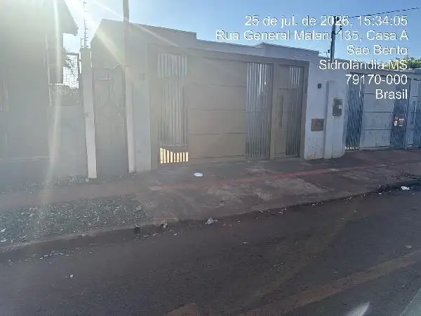 Leilão Extrajudicial de Casa em Sidrolândia - Rua General Malan, N. 132, Lt 8a1 Qd 21a, Vila São Bento, Sidrolandia, Ms