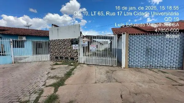 Imóvel em leilão - RUA JONATAS BOAZ LIMA BRITTO ANT RUA 17, N. 144, CASA 03, LT 63 QD 19, UNIVERSITARIO, LUIS EDUARDO MAGALHAES, BA