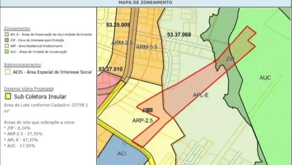 Área 28.886 m² Florianópolis/SC
