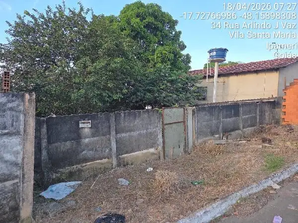 Imóvel em leilão - QUADRA 06,N. SN LT 03A RUA ARLINDO GERONIMO VAZ, NOVO HORIZONTE - CEP: 75780-000, IPAMERI - GOIAS