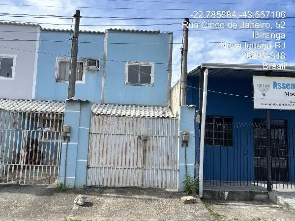 Imóvel em leilão - RUA CINCO DE JANEIRO,N. 150 LT 33, QD 12, CS 03, IPIRANGA - CEP: 26293-348, NOVA IGUACU - RIO DE JANEIRO