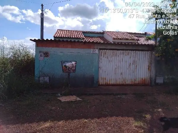 Imóvel em leilão - QUADRA 278, N. SN, LT 05, CS 02, MANSOES DE RECREIO ESTRELA DALVA VI, LUZIANIA, GO