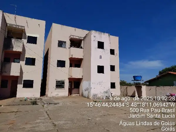 Imóvel em leilão - QUADRA QUADRA 4, N. SN, Apto 301,  LT 12D, BL B, 2º PAV, RUA PAU BRASIL, JARDIM SANTA LUCIA, AGUAS LINDAS DE GOIAS, GO