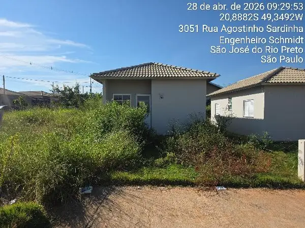 Imóvel em leilão - RUA AGOSTINHO SARDINHA (ANTIGA RUA PROJETADA 01), N. 2810, LT 25 QD 02, RESIDENCIAL GUMERCINDO DE SETA, SAO JOSE DO RIO PRETO, SP