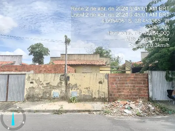 Imóvel em leilão - RUA SDO 01, N. 137-B, CS B, VERTENTE, HORIZONTE, CE