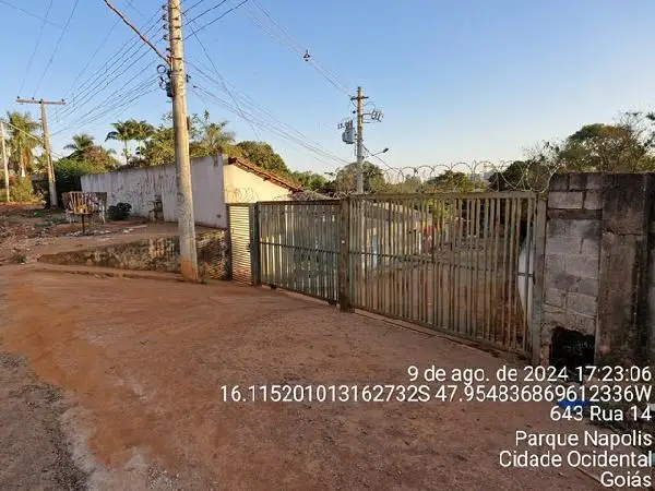 Imóvel em leilão - QUADRA 1, N. SN, LT 05 CS 21 QD 01 RUA 15 VG 21, PARQUE NAPOLIS A, CIDADE OCIDENTAL, GO