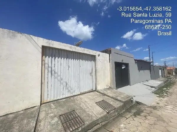 Leilão Extrajudicial de Casa em Paragominas - Rua Santa Luzia, N. 62, Lt 08 Qd 14, Jardim Atlantico