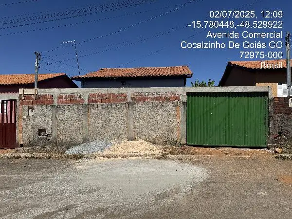 Imóvel em leilão - VIA PÚBLICA, N. SN, LT 15 QD 05, EDILANDIA II, COCALZINHO DE GOIAS, GO