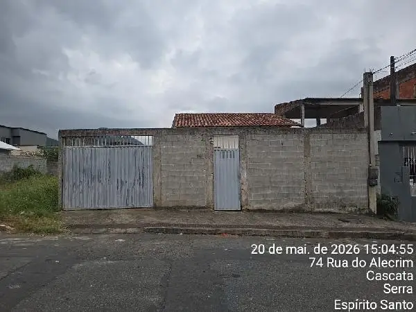 Imóvel em leilão - RUA DO ALECRIM, N. 161, QUADRA 08 LOTE 18, CASCATA, SERRA, ES