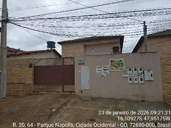 Imóvel em leilão - QUADRA QUADRA 5, N. SN, Apto 101, LT 09 RUA 21 VG 101, PARQUE NAPOLIS A, CIDADE OCIDENTAL, GO